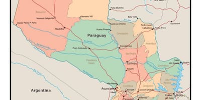 რუკა პარაგვაის ქალაქებში